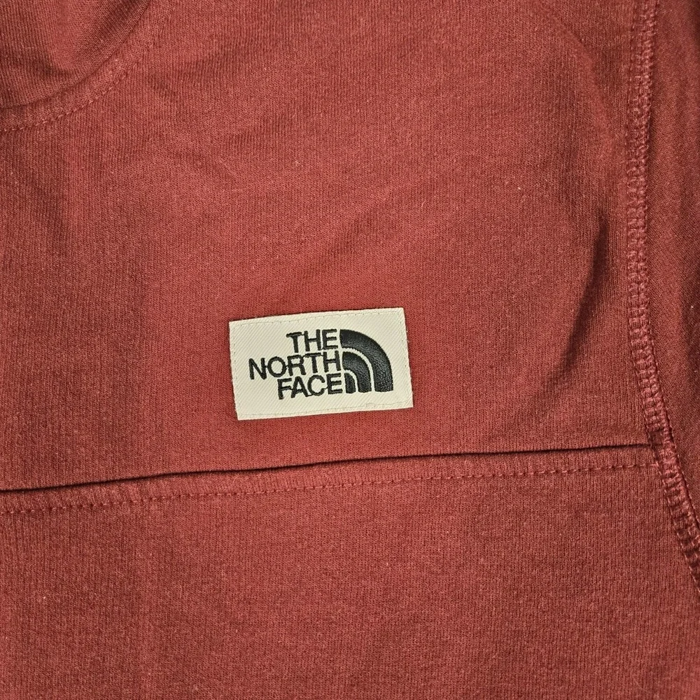 The North Face Heritage Patch 1/4 Zip Mens Large Pullover NF0A7UPF‎ Burgundy - Picture 3 of 9